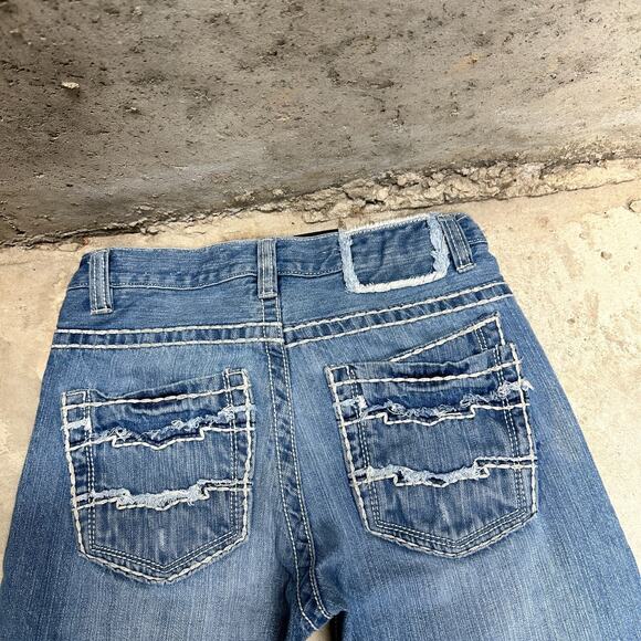 Helix Women's Bootcut Jeans 29x30 Medium Blue Distressed Denim Casual Fit Pants - Picture 5 of 9